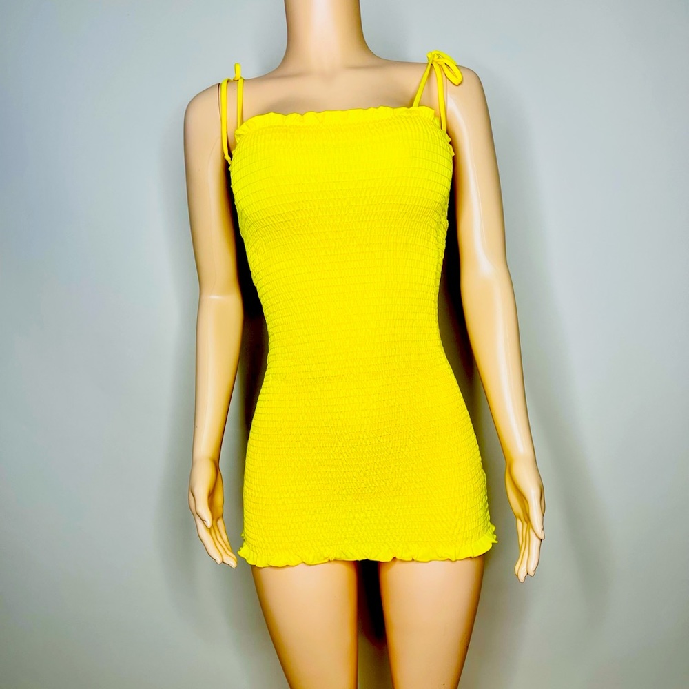 Fashion Nova Bright Yellow Dress Size:small Material:spandex